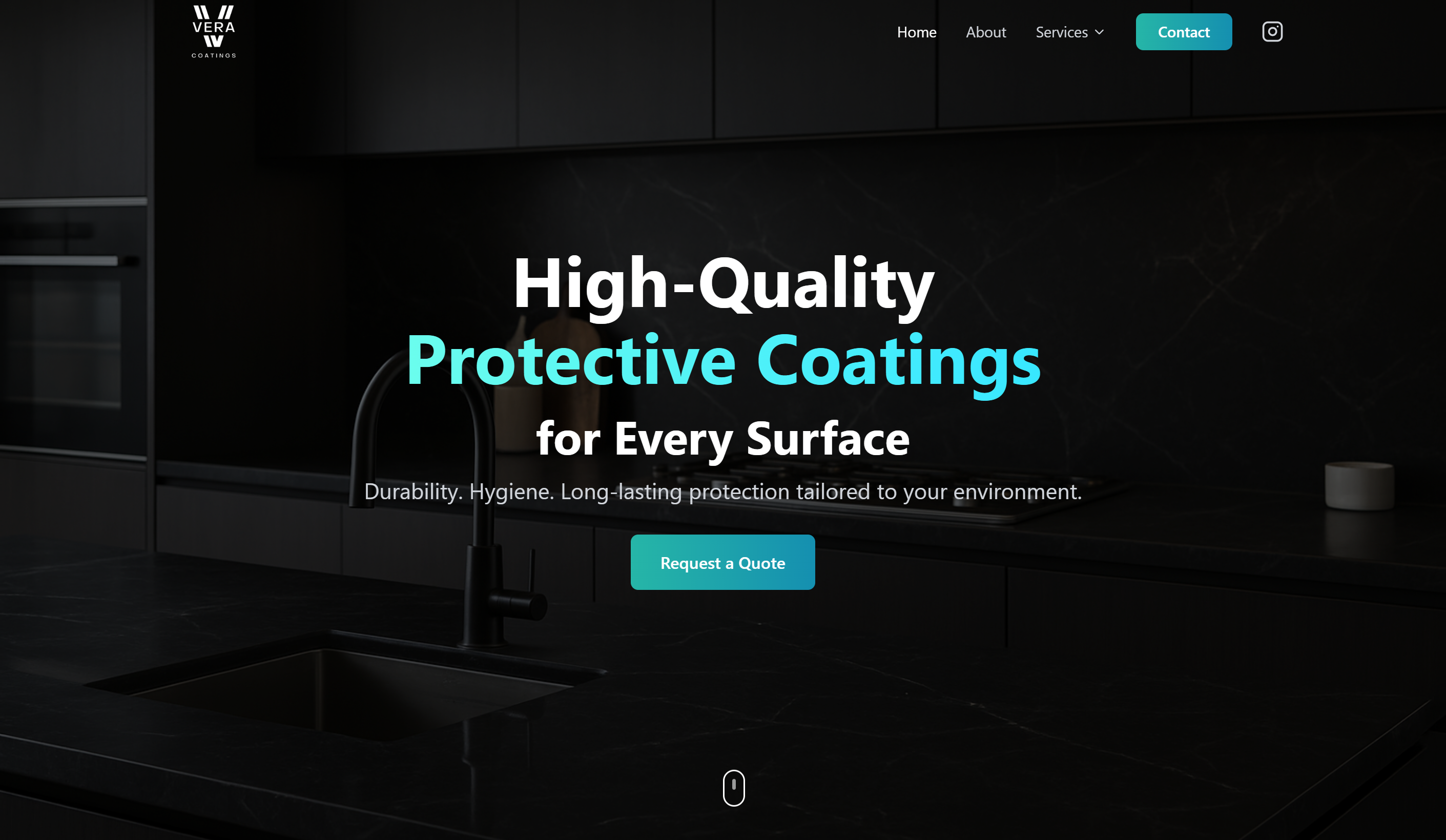 Homepage preview for Vera Coatings