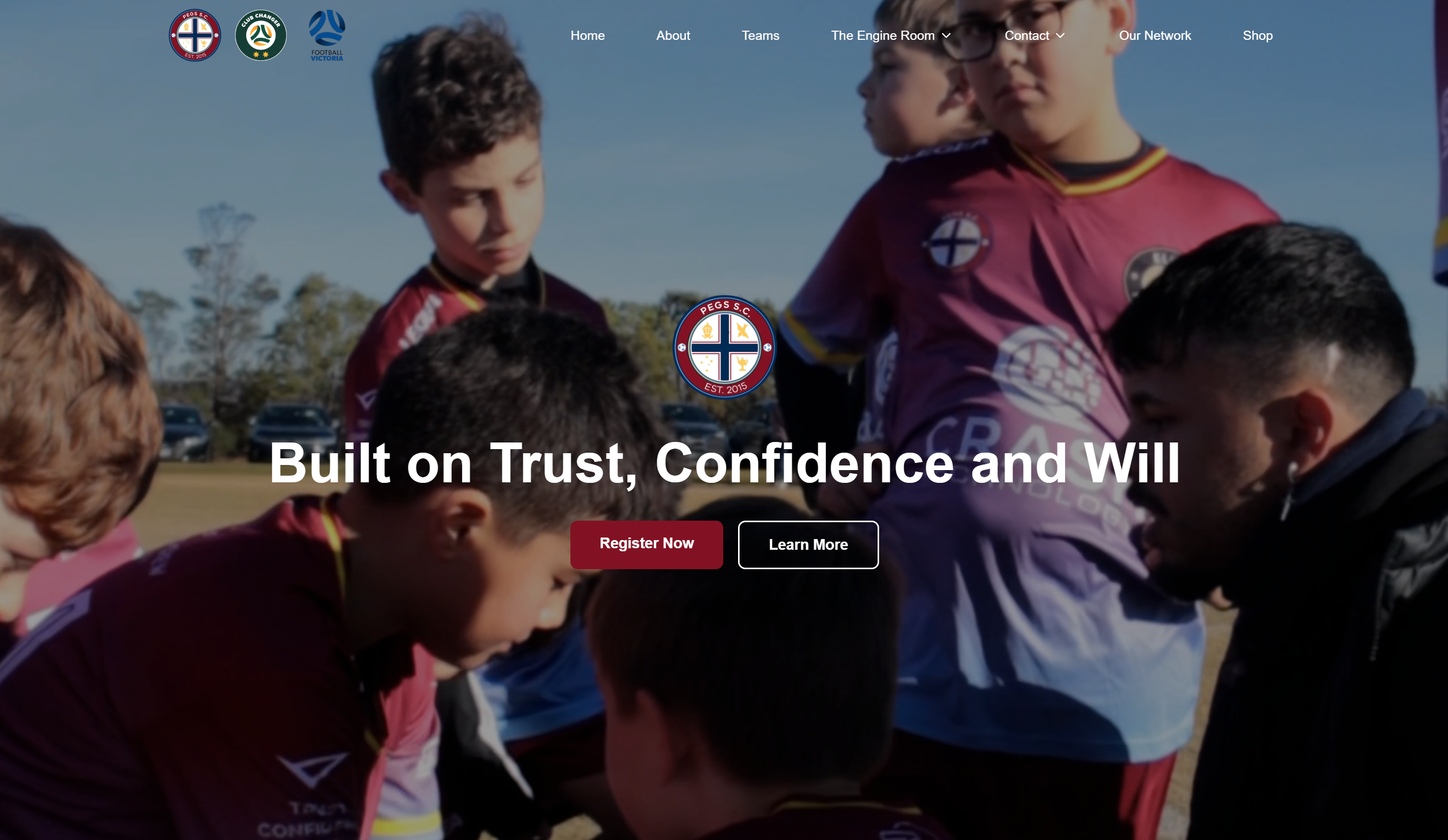 Homepage preview for PEGS Soccer Club