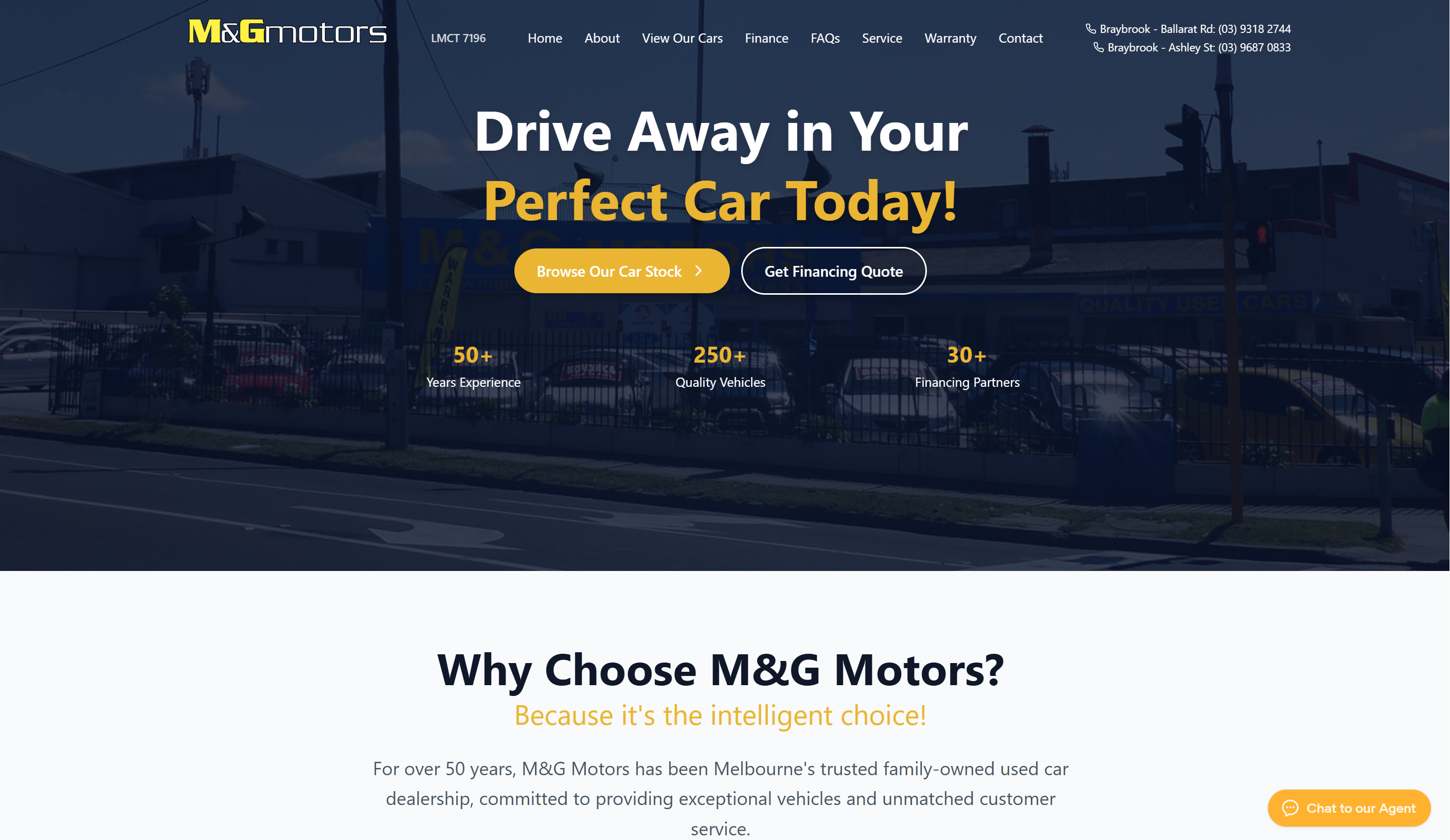 Homepage preview for M&G Motors