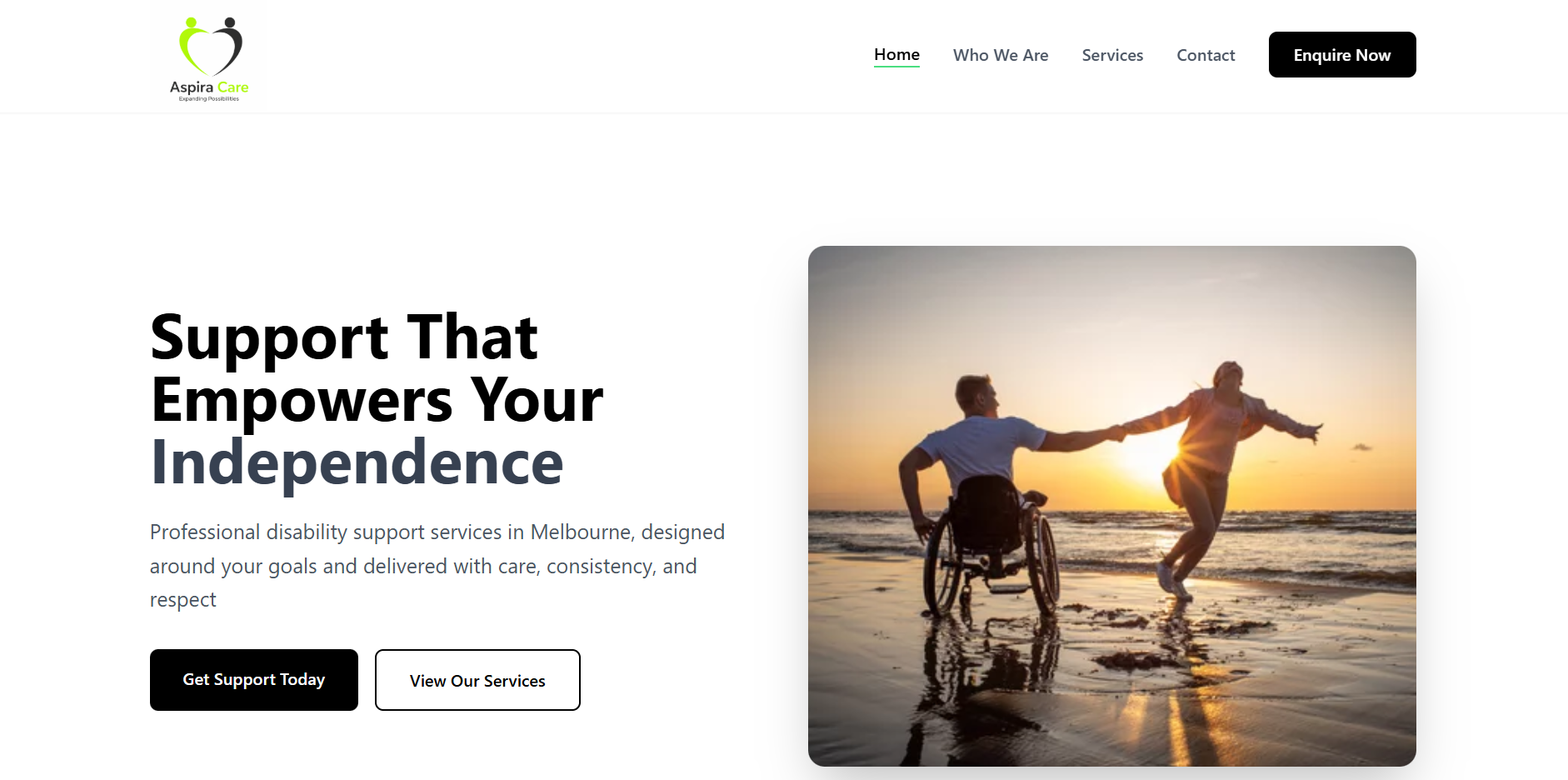 Homepage preview for Aspira Care